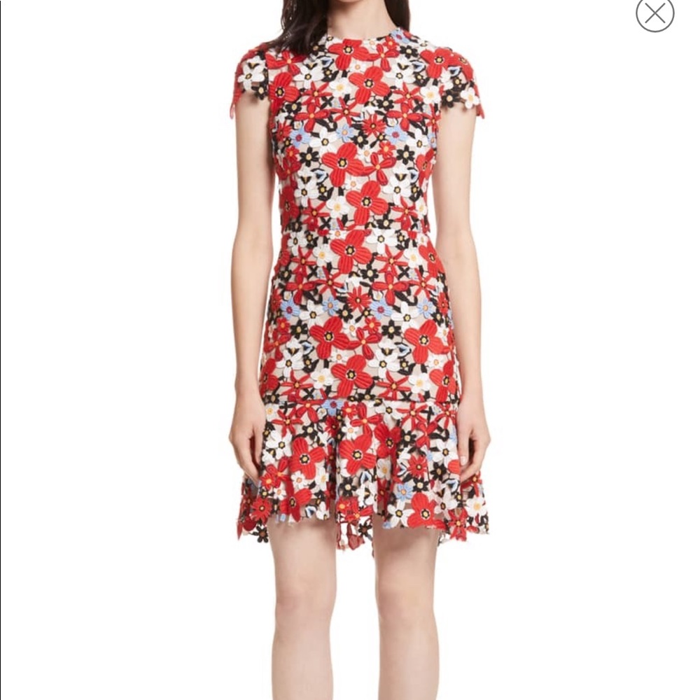 Alice + Olivia Imani Floral Fit & Flare Dress